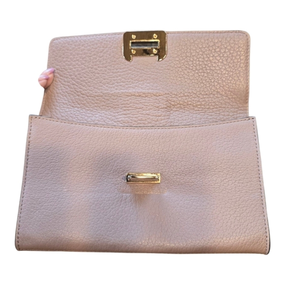 Rebecca Minkoff Cocoa Lavender  Silvertone Studded Leather Clutch Wallet - Picture 5 of 13